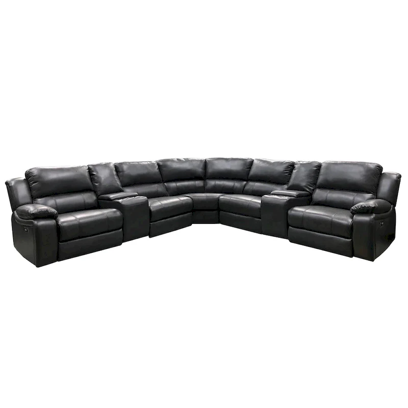 Brady 7 Piece Grey Power Reclining Living Room Sectional