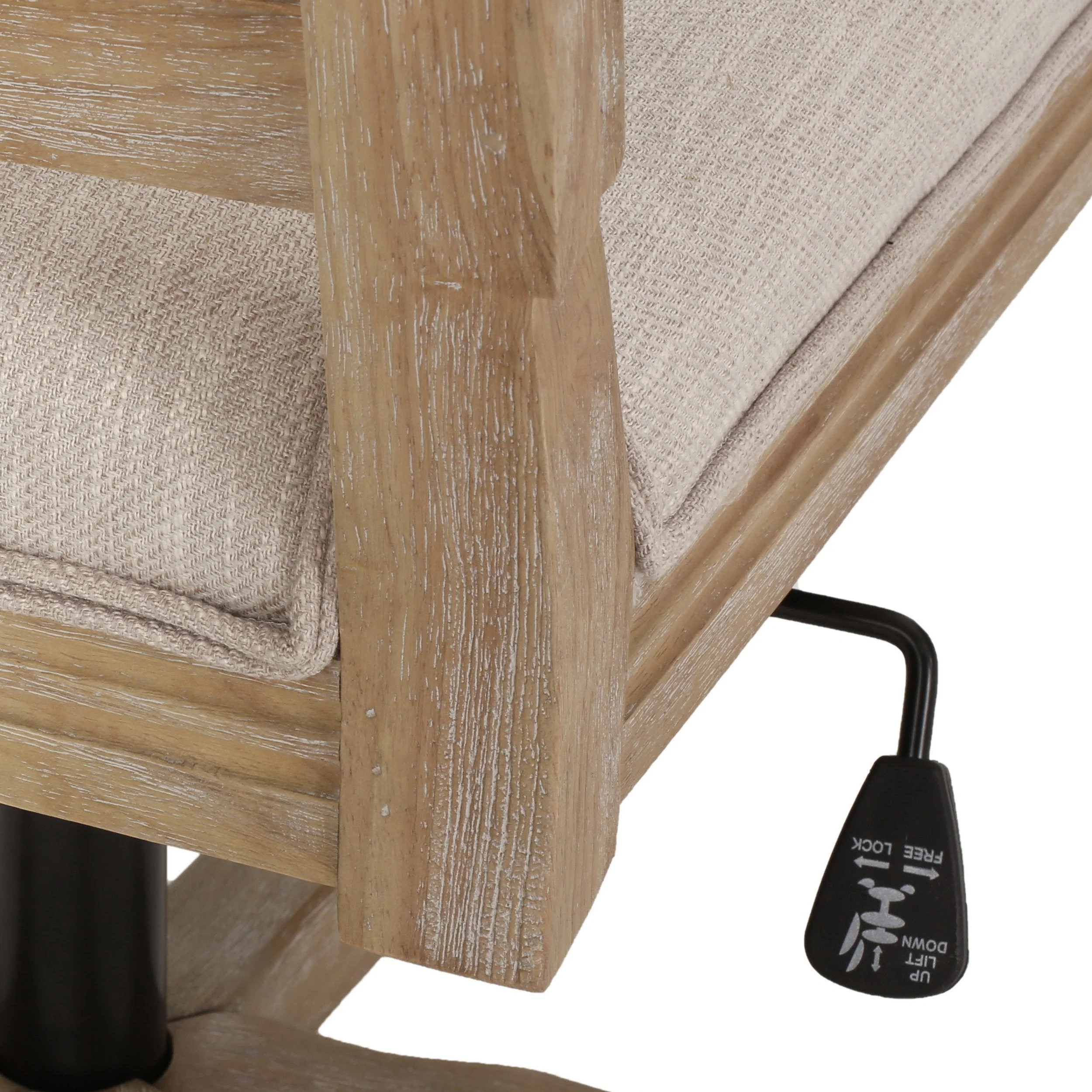 Rustic Upholstered Swivel Office Chair - NH862513