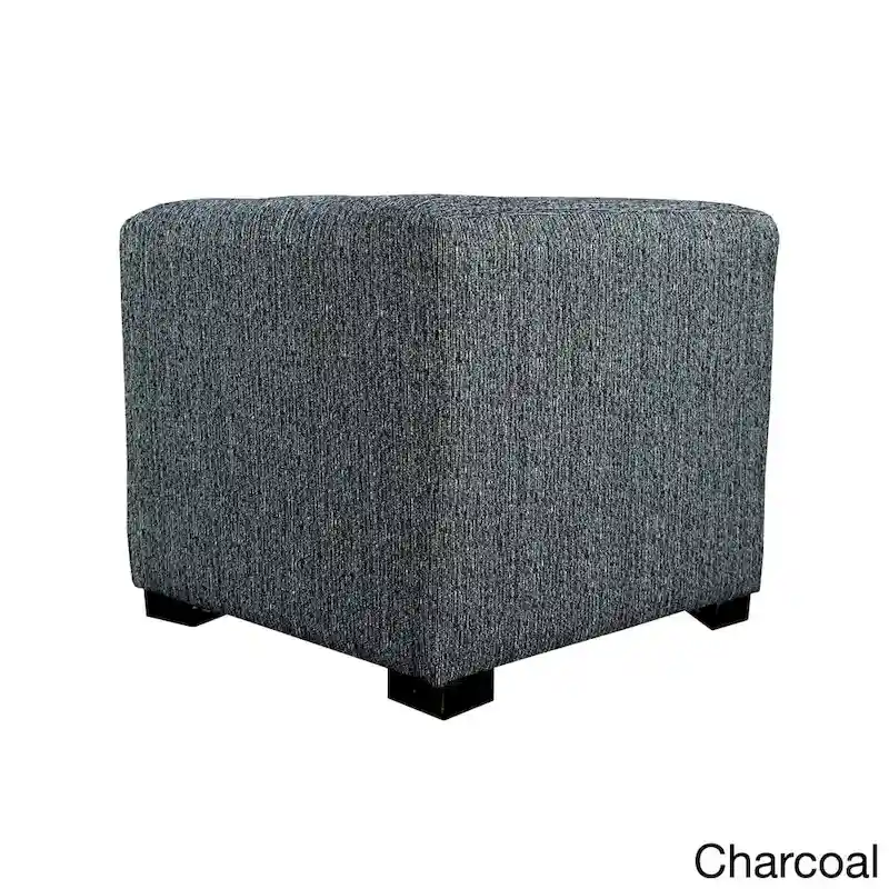 MJL Furniture Text2 Olivia 4-button Tufted Square Ottoman