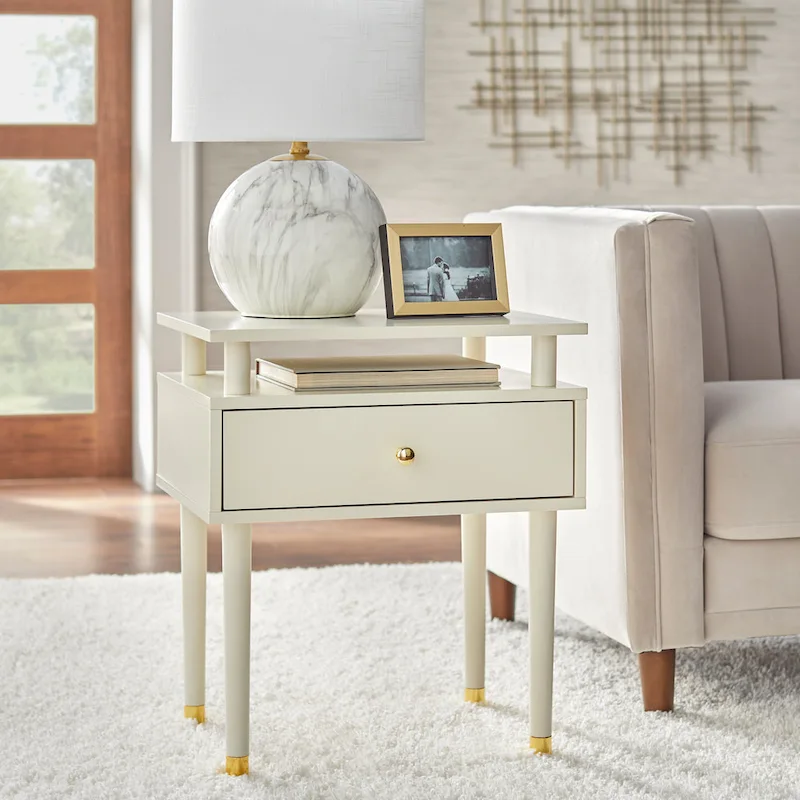 Simple Living Margo Mid-Century One Drawer Side Table