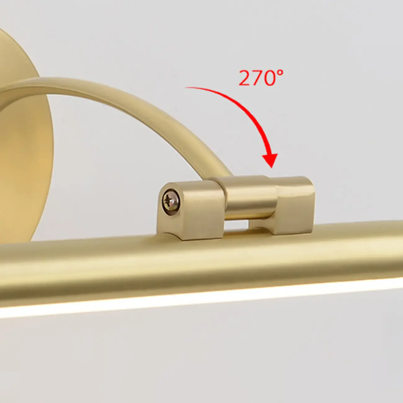 Arched Modern Gold Linear LED Vanity Light