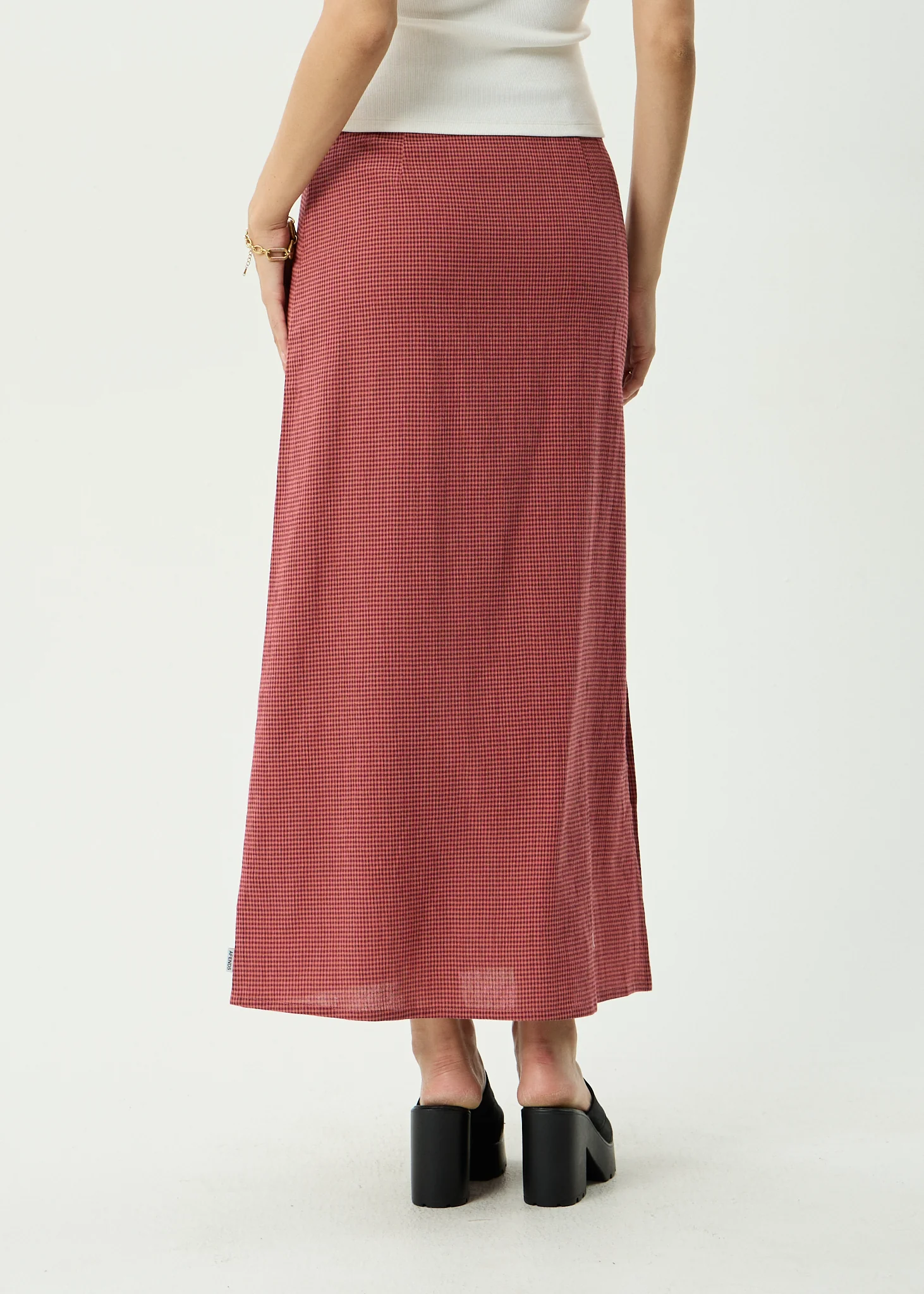 AFENDS Womens Kali - Maxi Skirt - Indy Rose Check