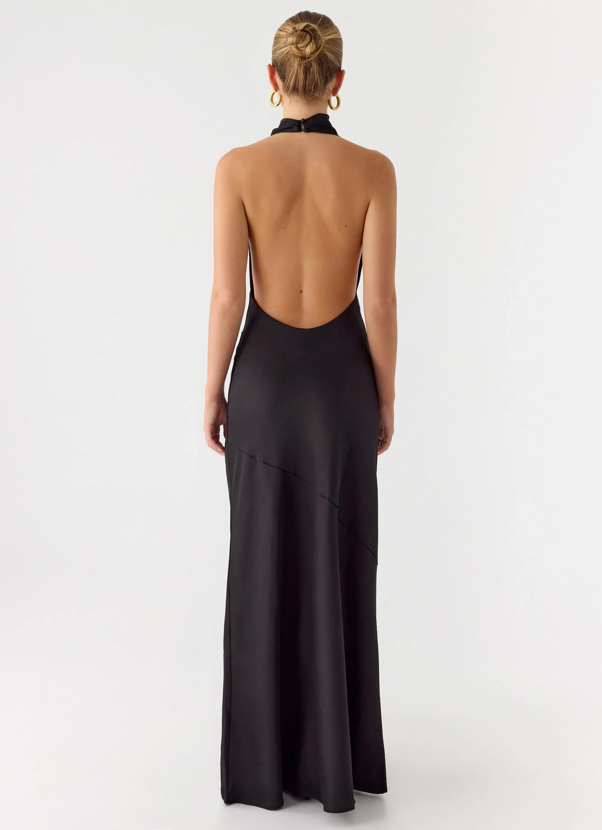 Back To Life Halter Maxi Dress - Black