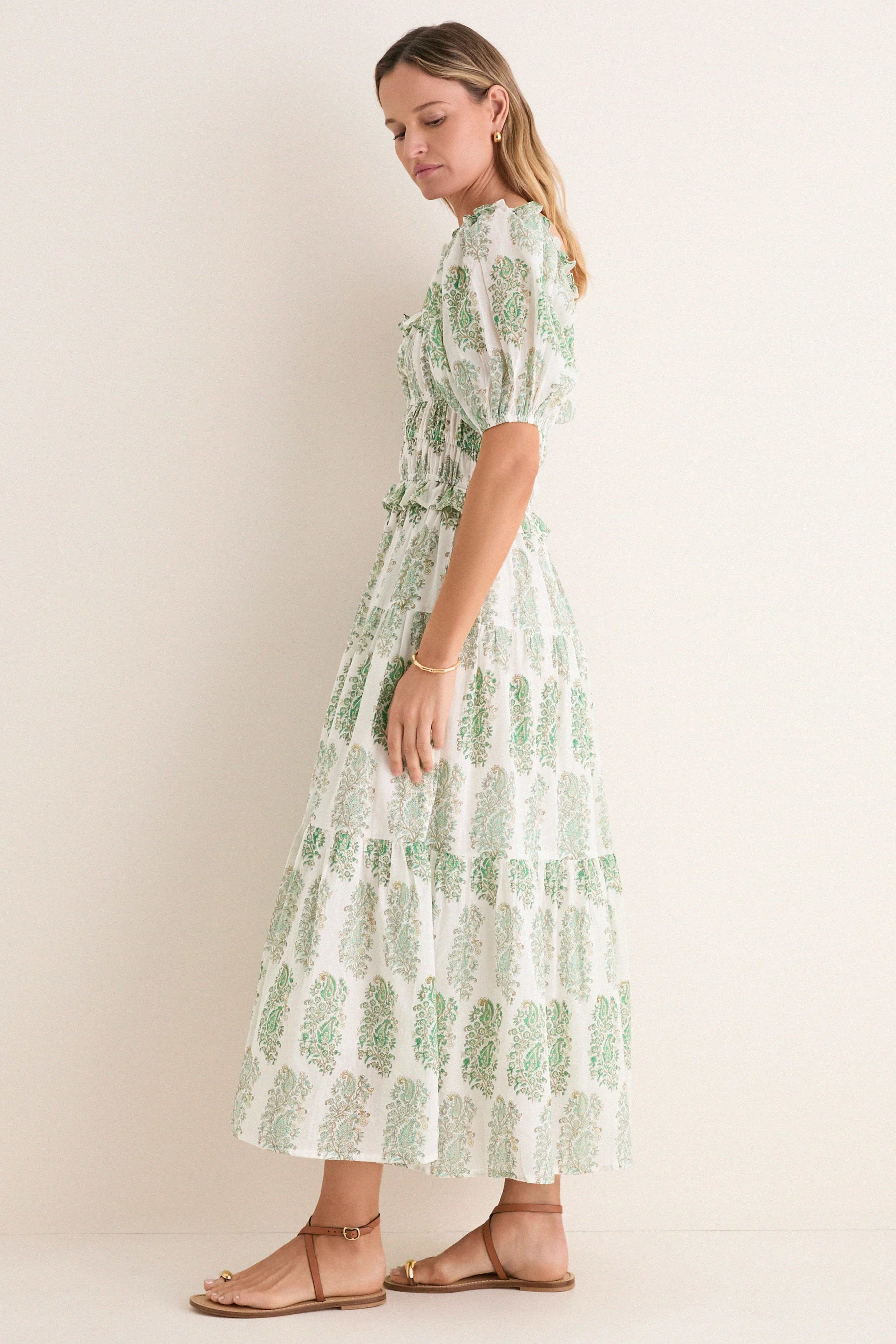 Green Mayura Percy Midi Dress