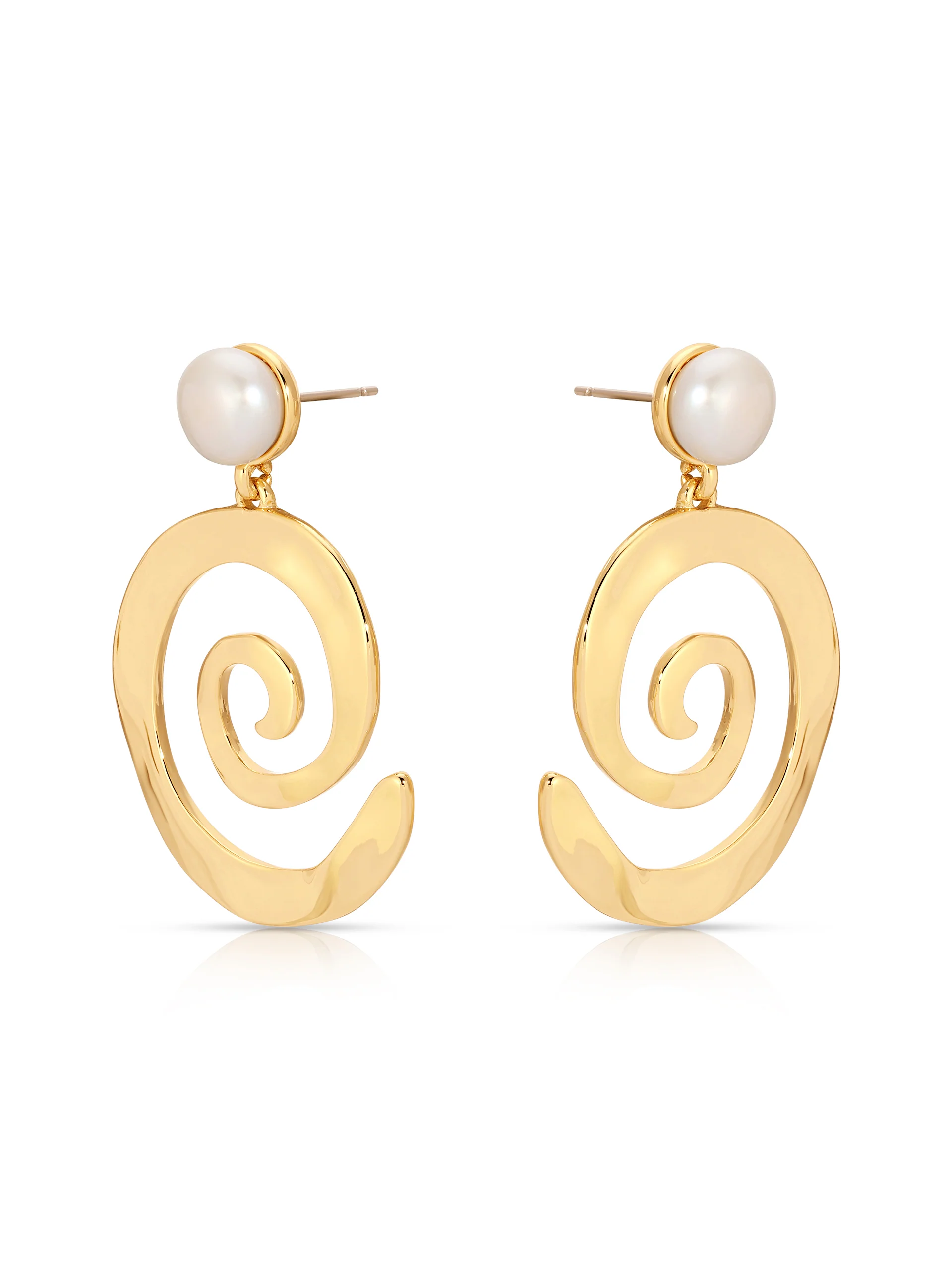 Aura Swirl Pearl Earrings
