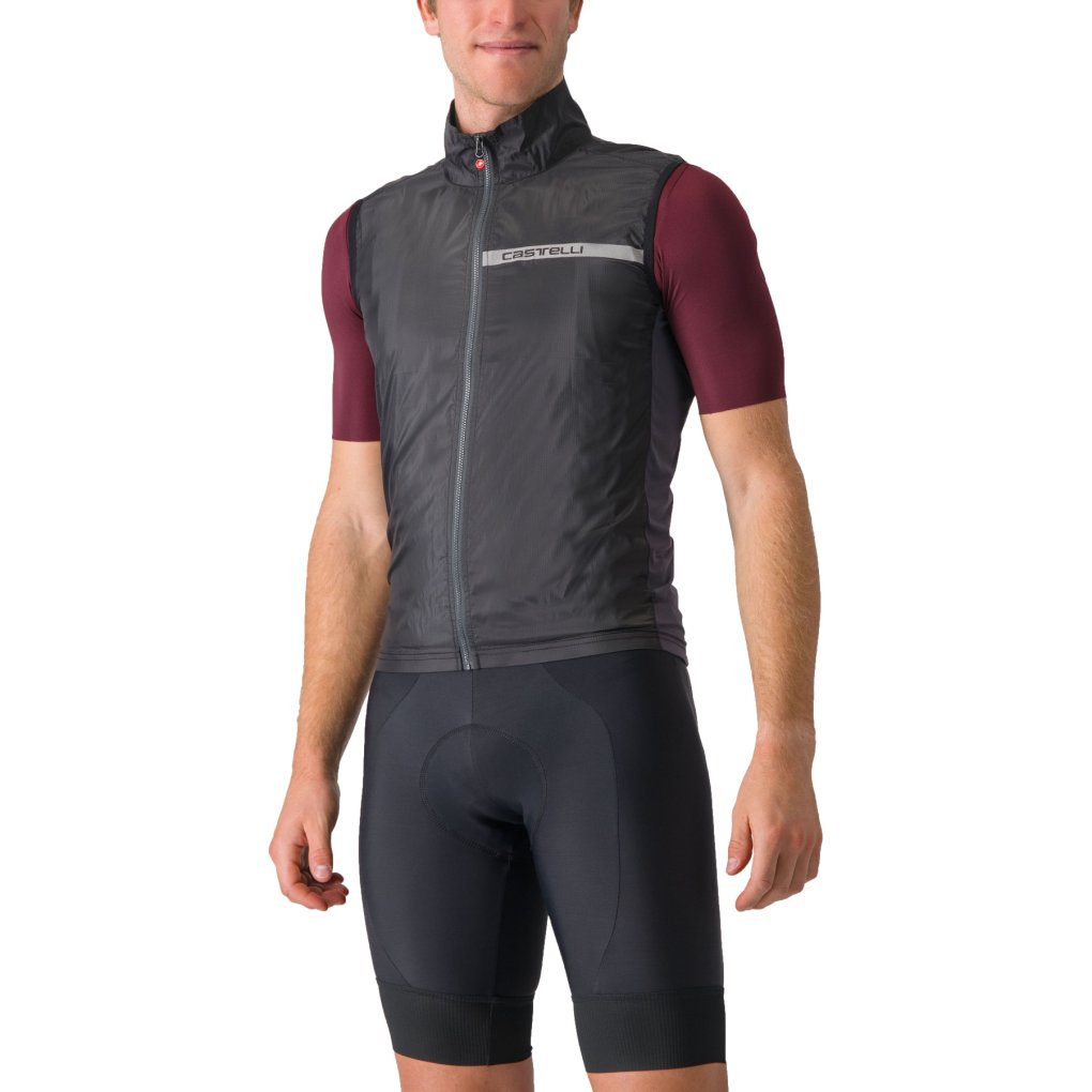 Castelli Squadra Stretch Vest Men - light black/dark grey
