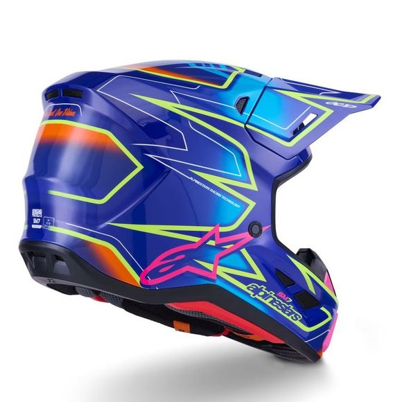 Casque cross Alpinestars S-M7 CAST 2026 - Bleu / RoseRef : AP4045