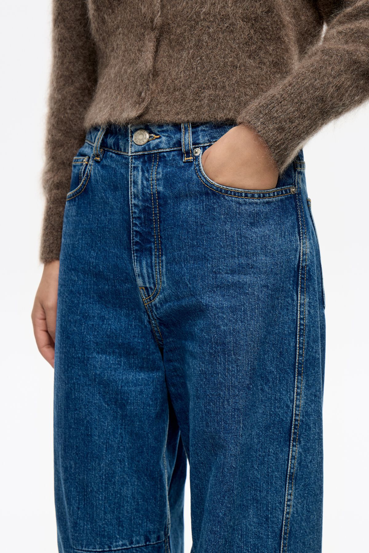 BARREL - Blue mid-rise jeans