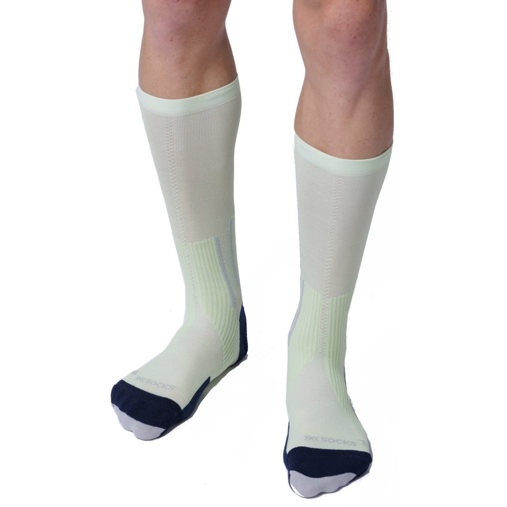X-Socks Run Perform Crew Socks - neolime/x black