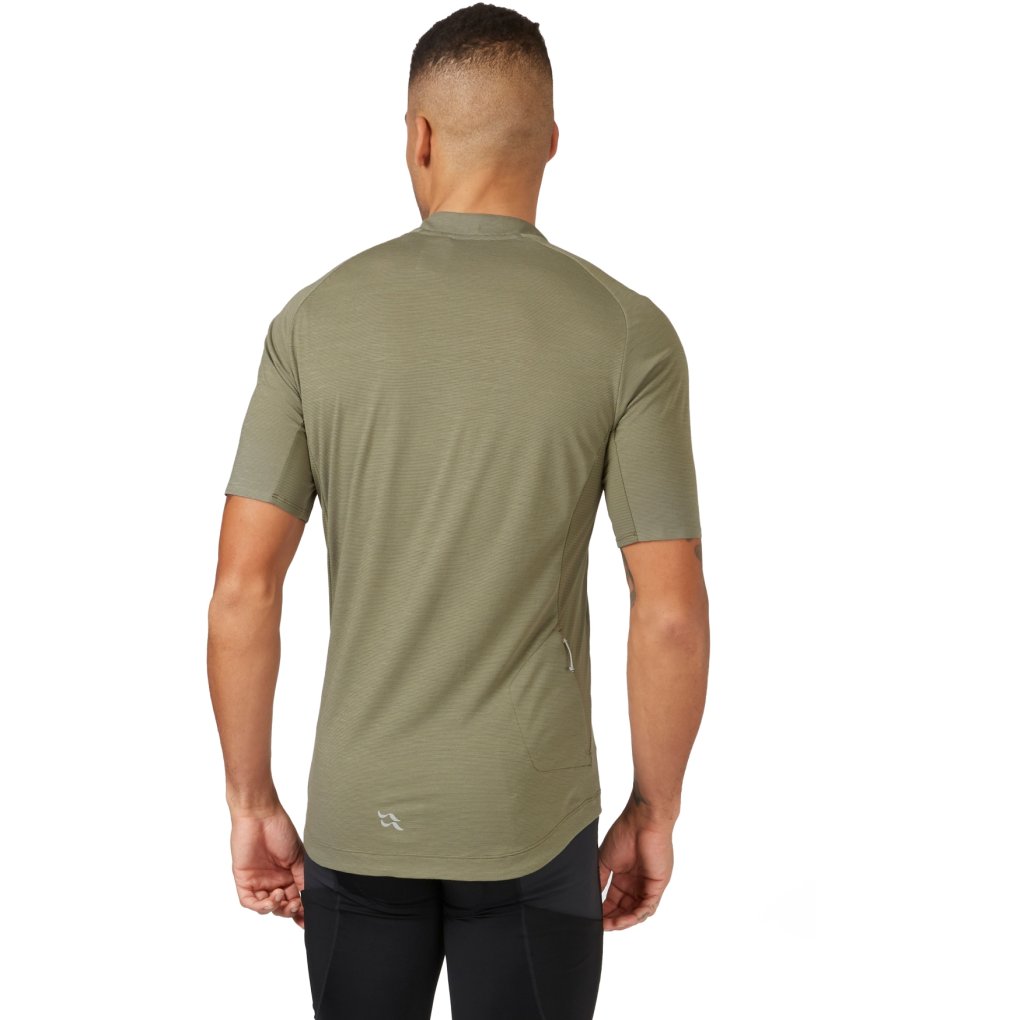 Rab Cindercrino Zip Tee Men - light khaki