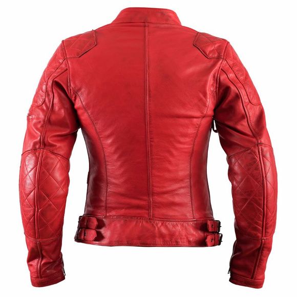 Blouson Moto Helstons KS70 - CUIR RAG - RougeRef : HS0157