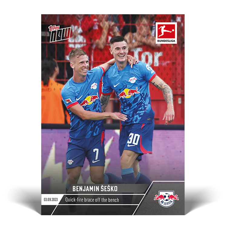 Topps UK - Benjamin Šeško - Quick-fire brace off the bench - Bundesliga TOPPS NOW® Card #21