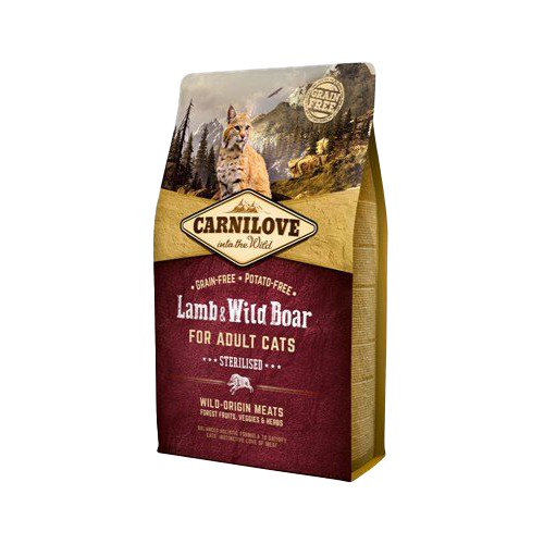Carnilove Sterilised Cat Food - Lamb & Wild Boar - 2 kg