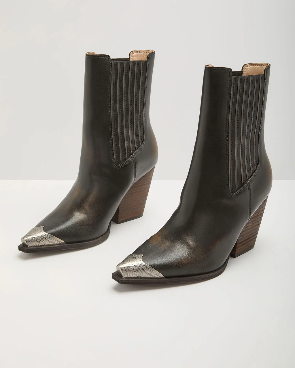 Endless Wonder Vegan Leather Metal Toe Boots