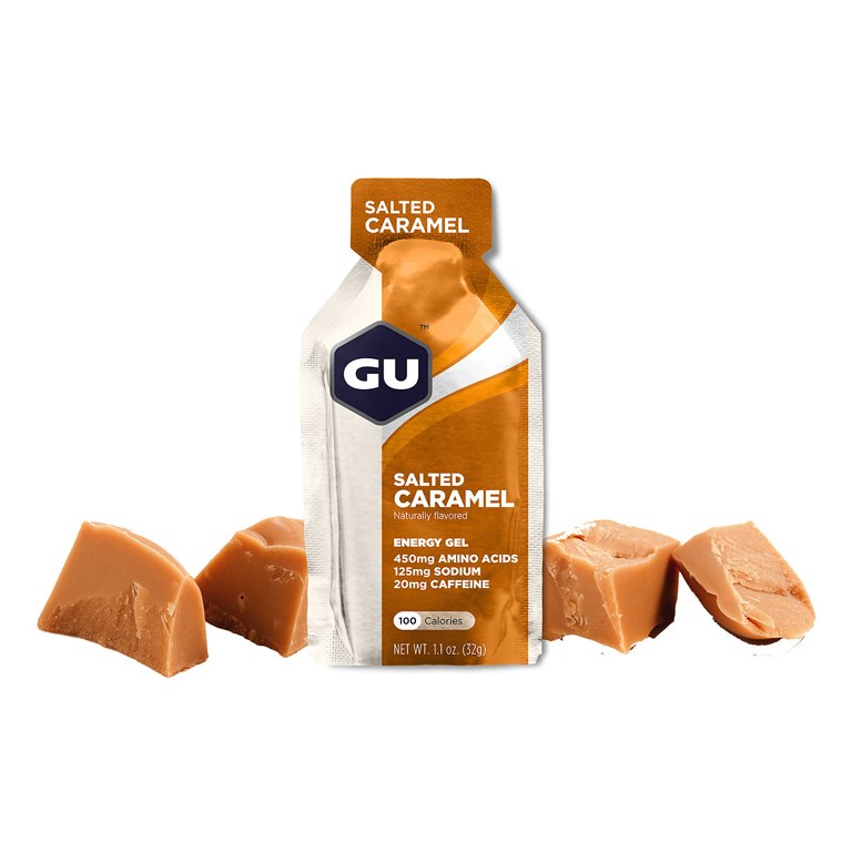 GU Salty Test Package - 16x Energy Gels + Electrolyte Drink Tabs + Free Bottle 750ml