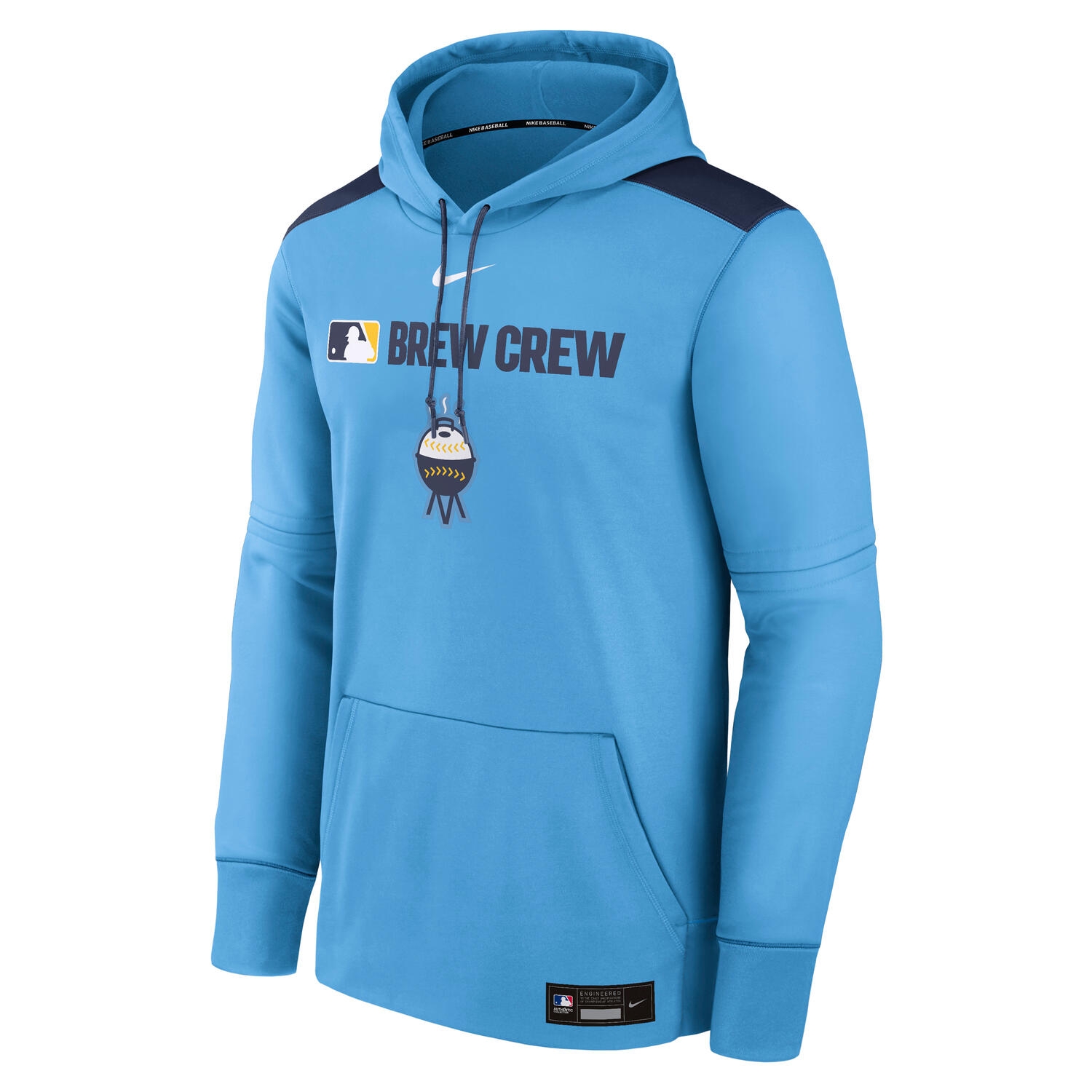 Milwaukee Brewers 2025 City Connect MLB Authentic Therma Hoodie Blue