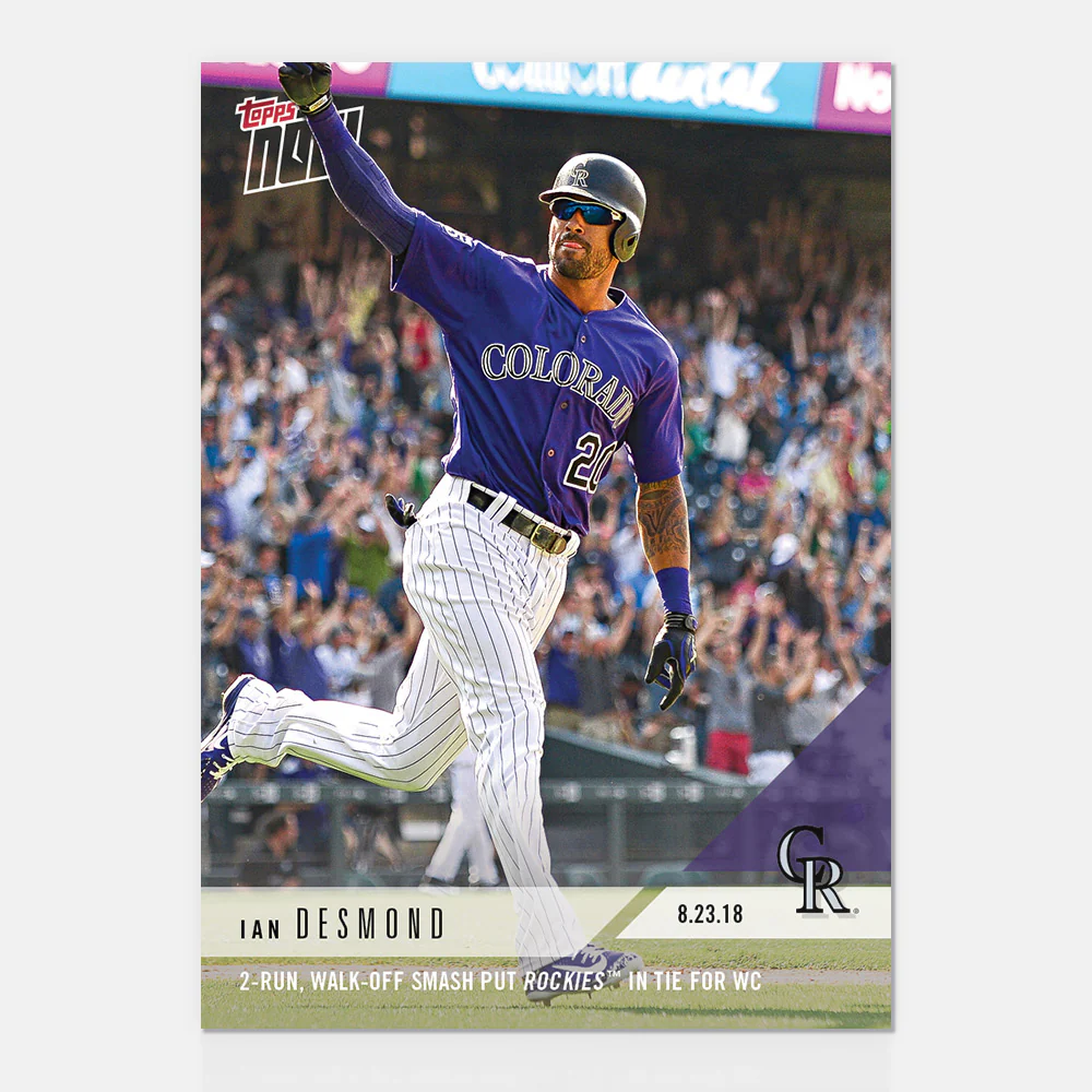 Ian Desmond - 08/23/2018 TOPPS NOW® Card 633 - Print Run: 236