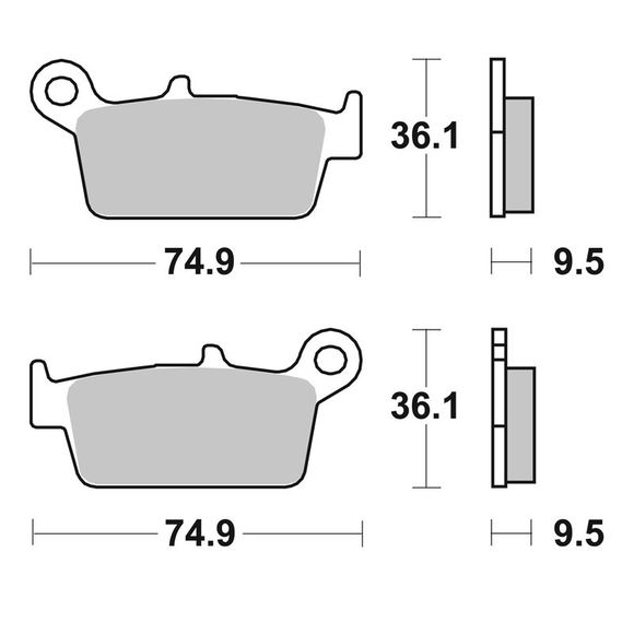 SBS 604SI Sinter Metal Racing Rear Brake PadsRef: 604SI / 604030