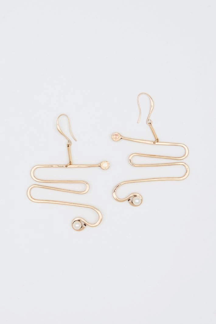 Metal spring earrings - GOLD