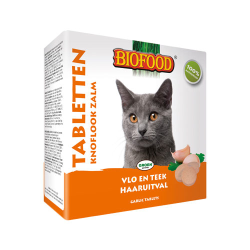Biofood Cat Garlic Tablets - Salmon - 2 x 100 Tablets