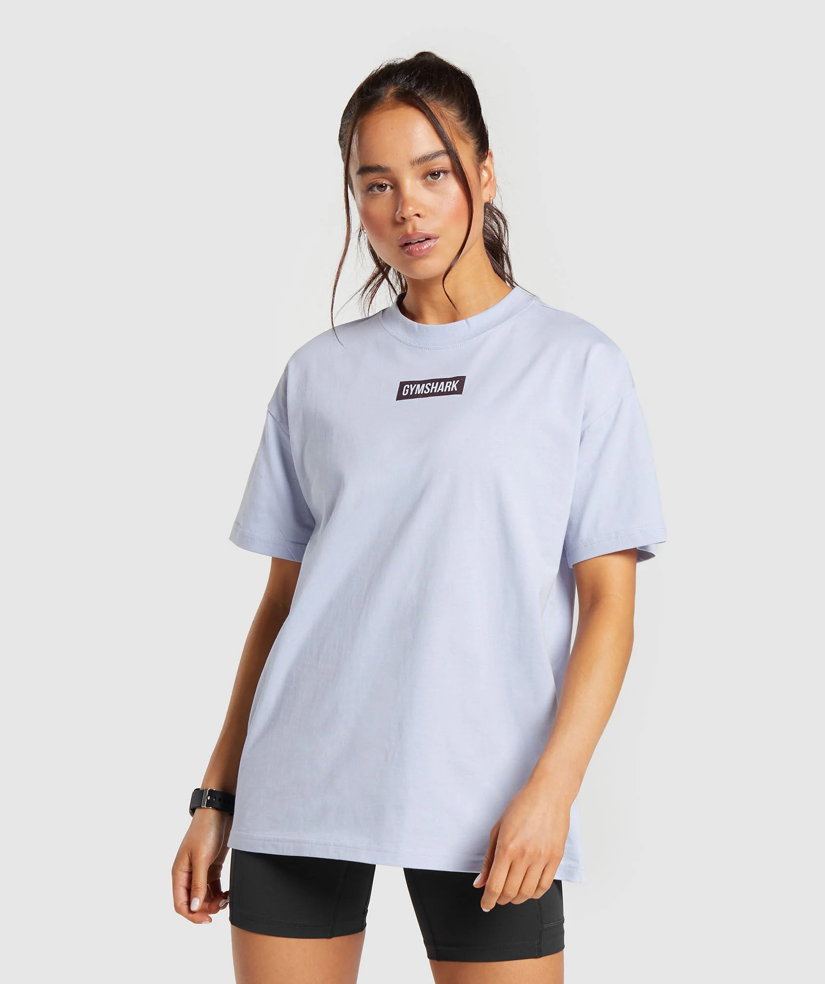 Block Oversized T-Shirt Silver Lilac