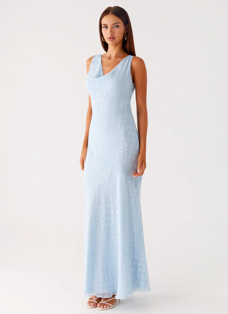 Sundance Chiffon Maxi Dress - Blue