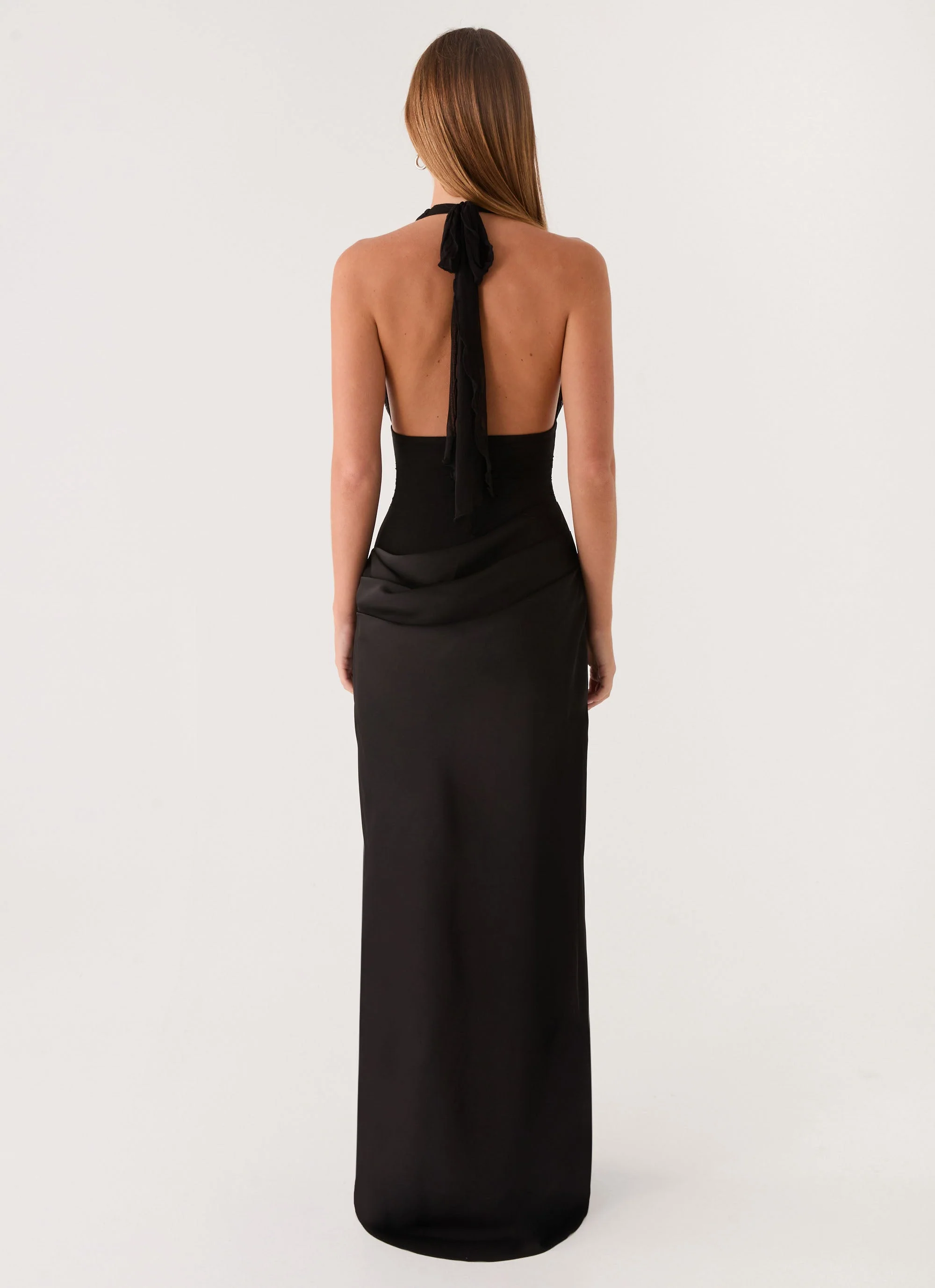 Emaretta Halter Maxi Dress - Black