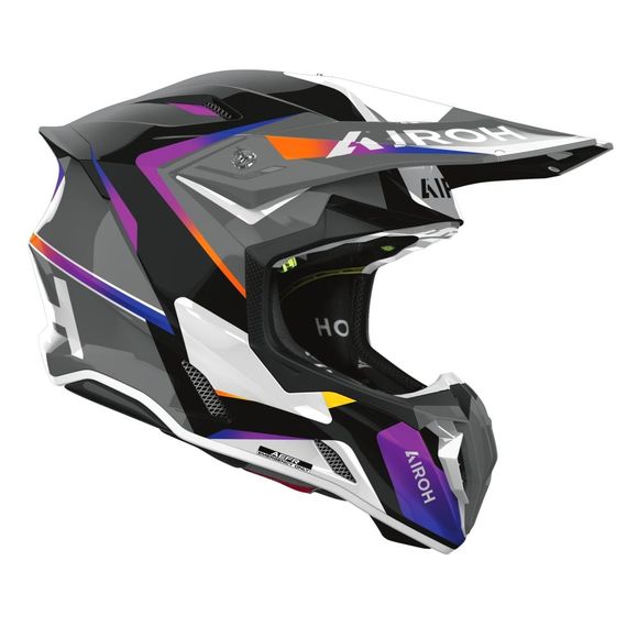 Casque cross Airoh TWIST 3 - HUSTLE 2026 - Noir / VioletRef : AR1536