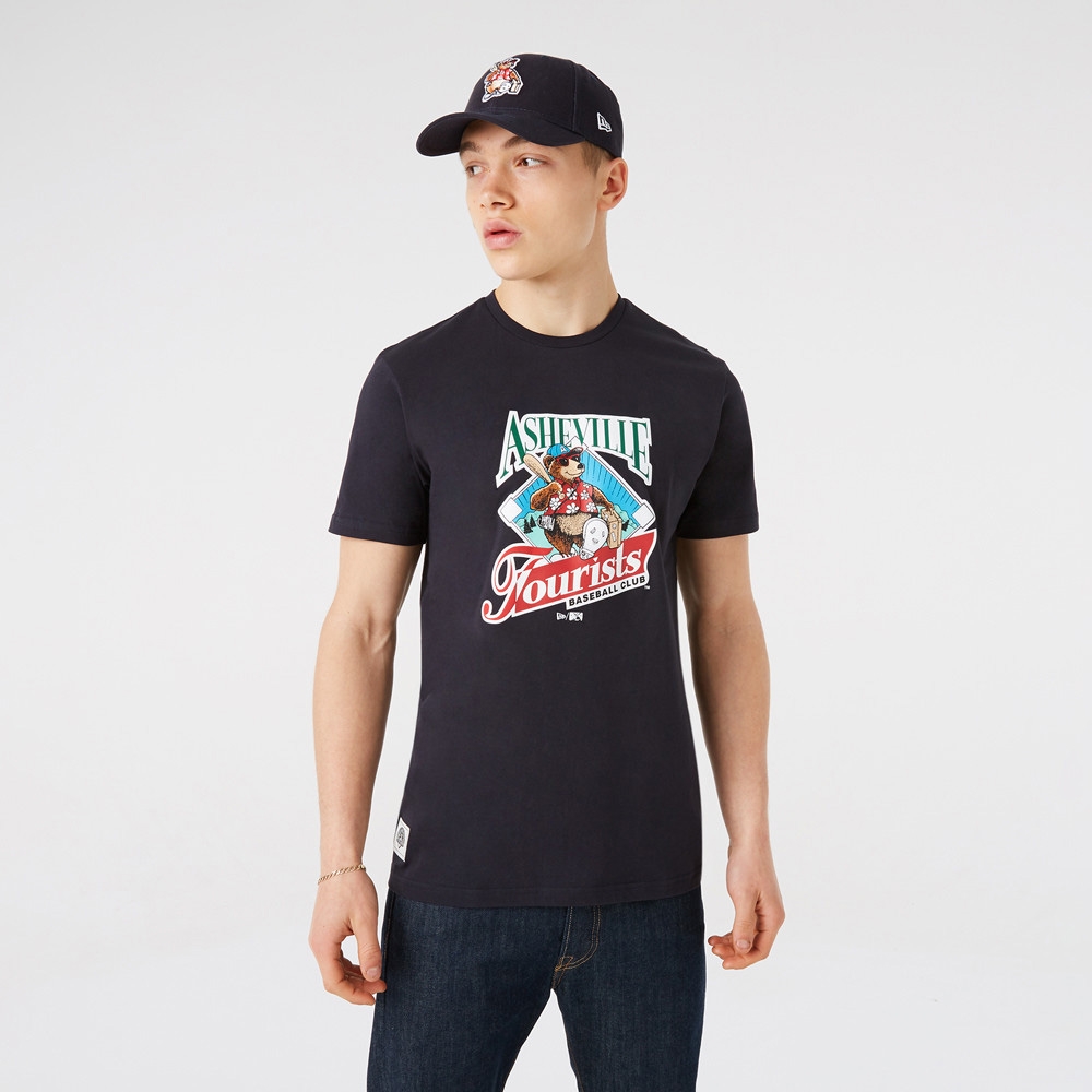 Asheville Tourists Heritage New Era MiLB Baseball T-Shirt Black