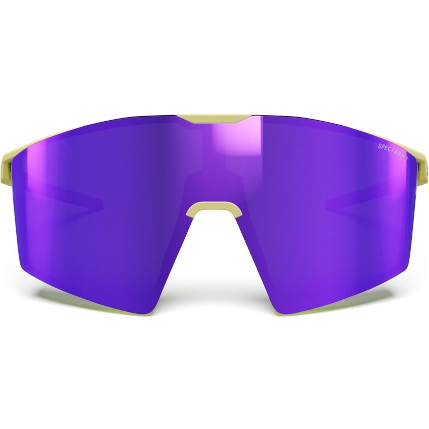 Julbo Edge Sunglasses - Matt Light Brown/Fluo Yellow - Flash Violet Spectron 3