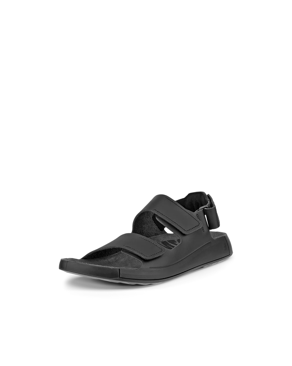 ECCO COZMO M Herren Ledersandale mit zwei Riemen Schwarz