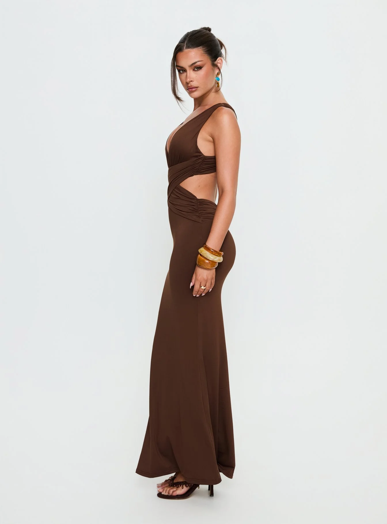 Bambia Maxi Dress Dark Brown
