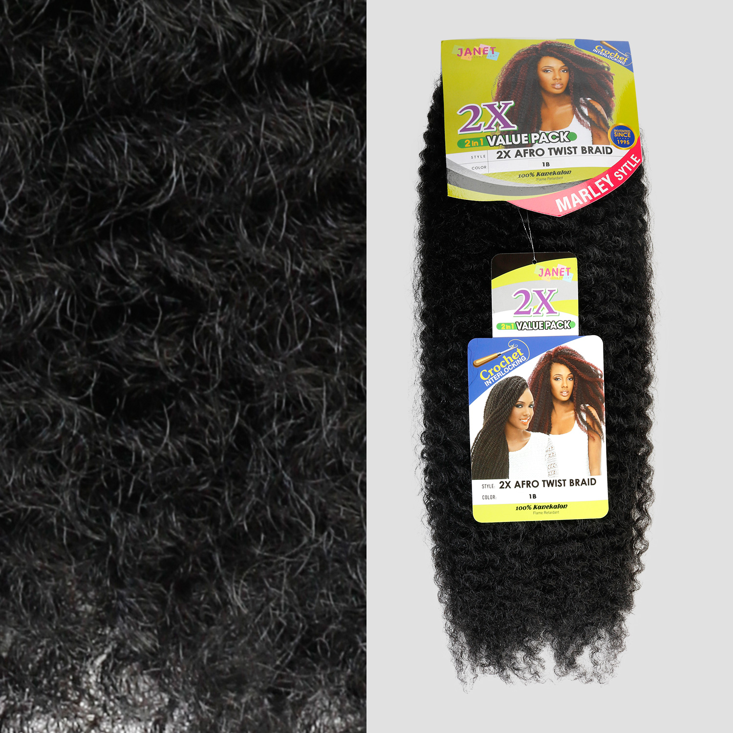 Synthetic Hair Braids Janet Collection Noir Afro Twist Braid (Marley Braid)