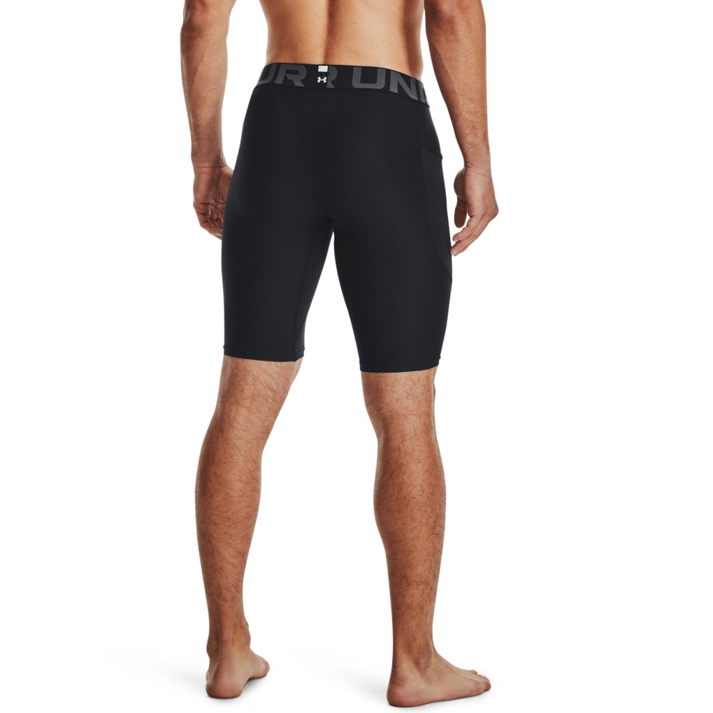 Under Armour HeatGear® Pocket Long Shorts Men - Black/White