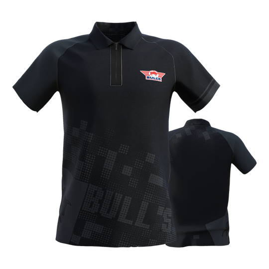 Bulls NL Plain Black Dart Polo Shirt
