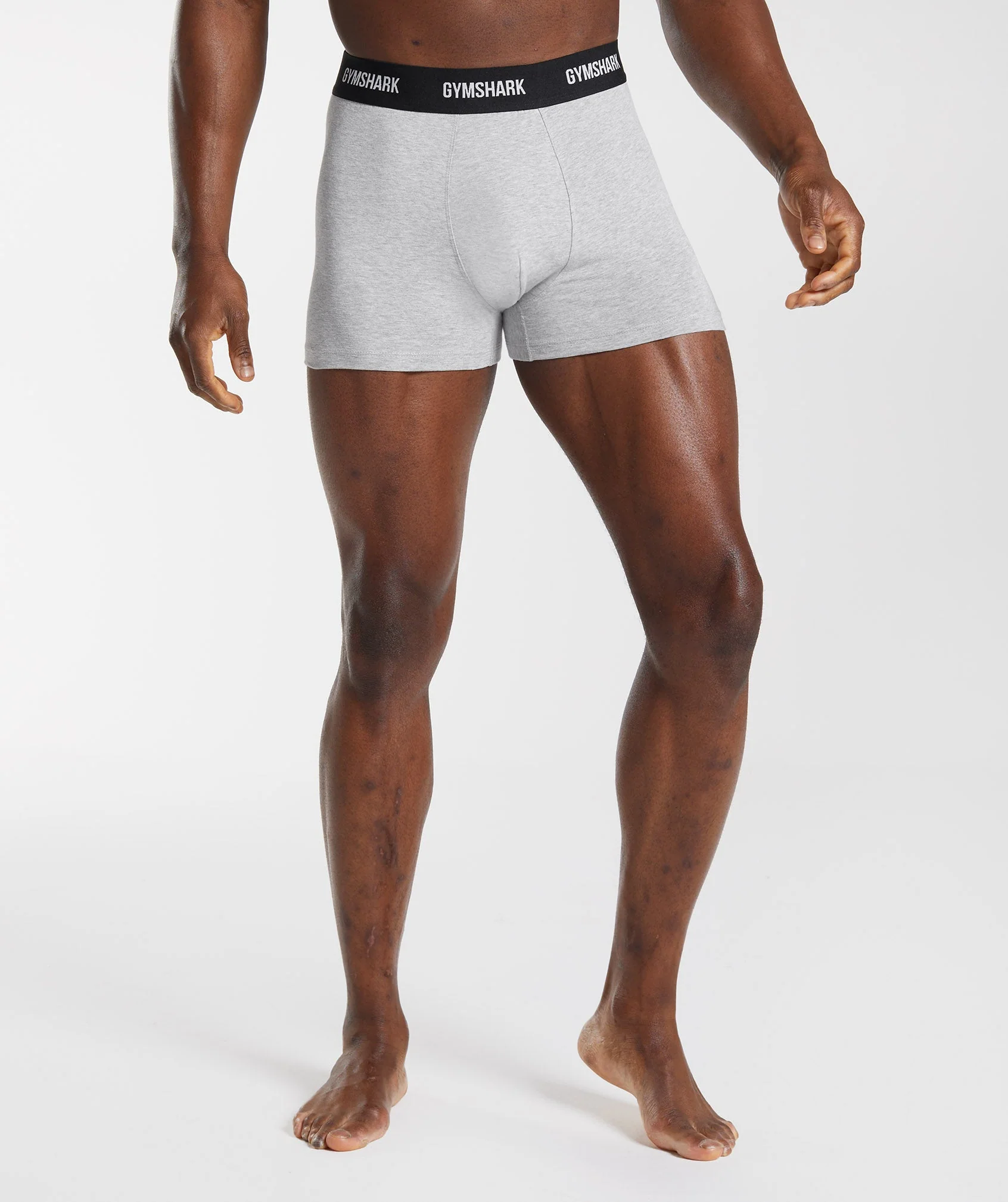 Boxers 2 Pack Light Grey Marl