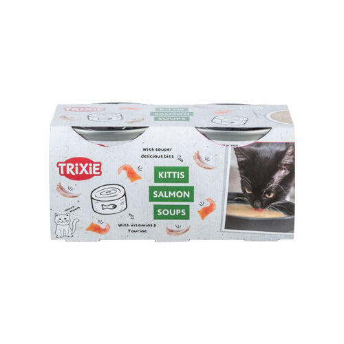 Trixie Kittis Soup - Chicken and Salmon - 4 x 80 g