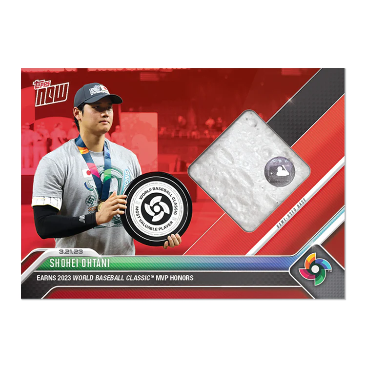 Game-used Base Relic # to 10 - Shohei Ohtani - 2023 World Baseball Classic TOPPS NOW® Card 73D