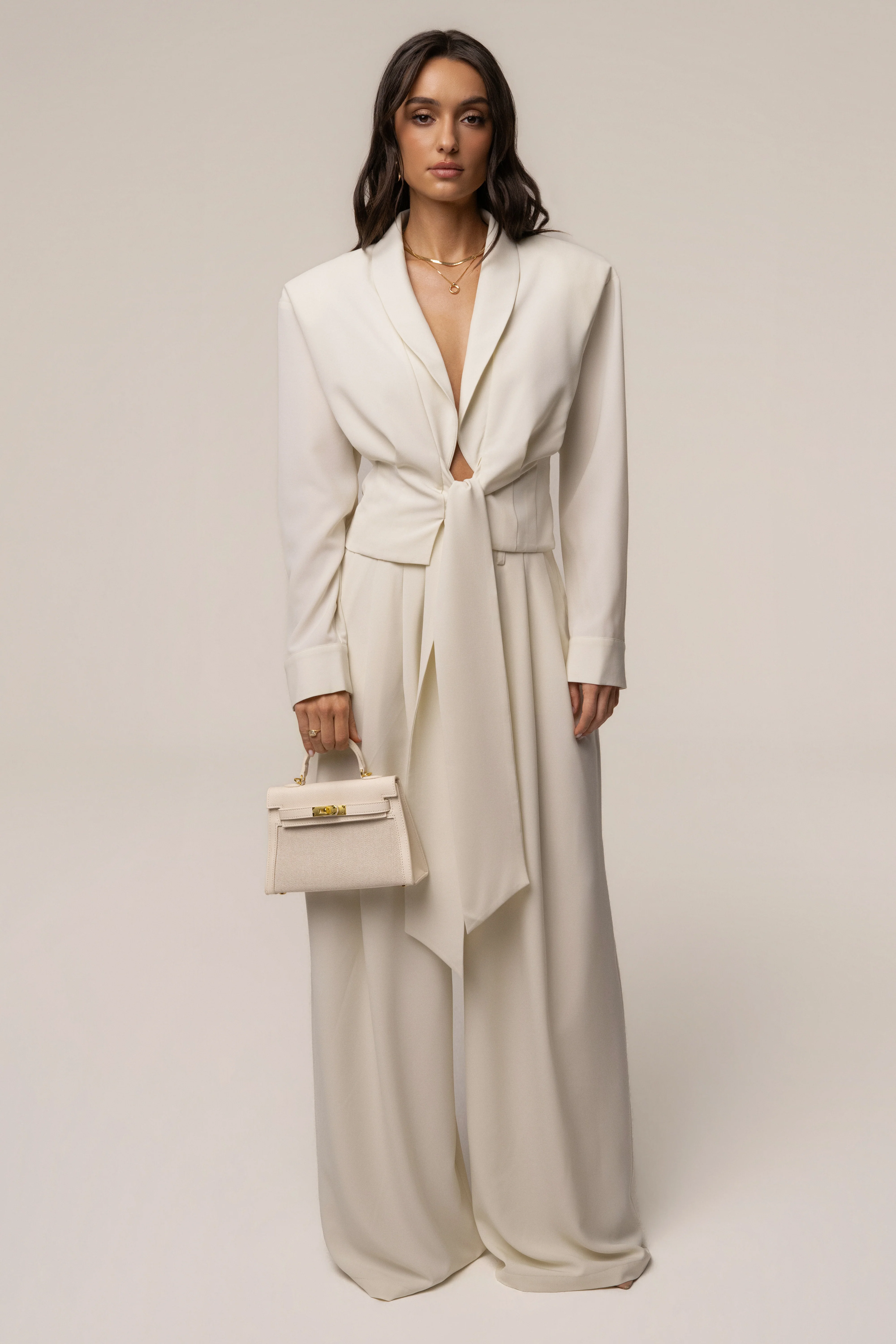 Cream Estate Wrap Top