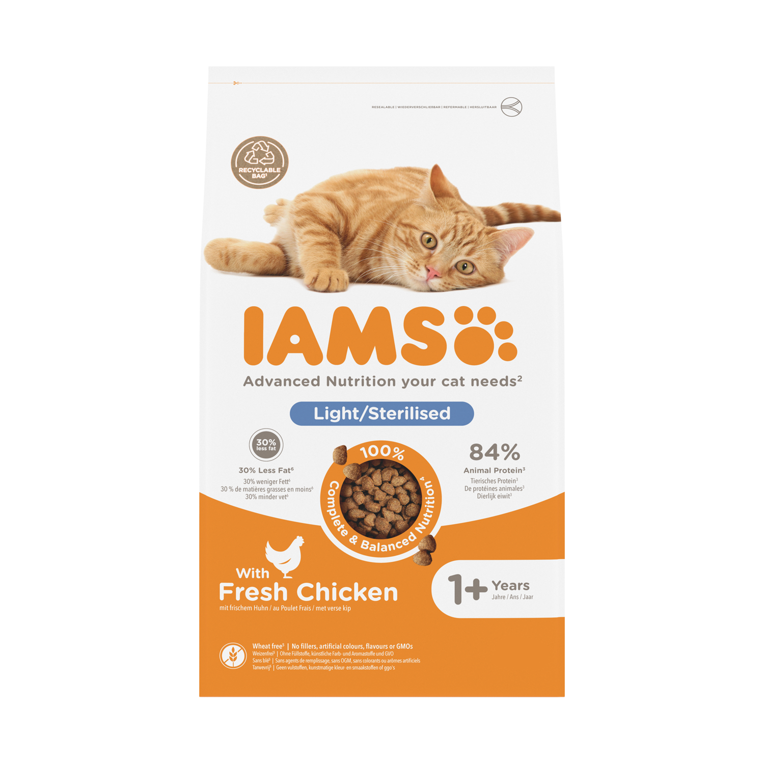 IAMS for Vitality Cat Adult Sterilised & Overweight - Chicken - 1.5 kg
