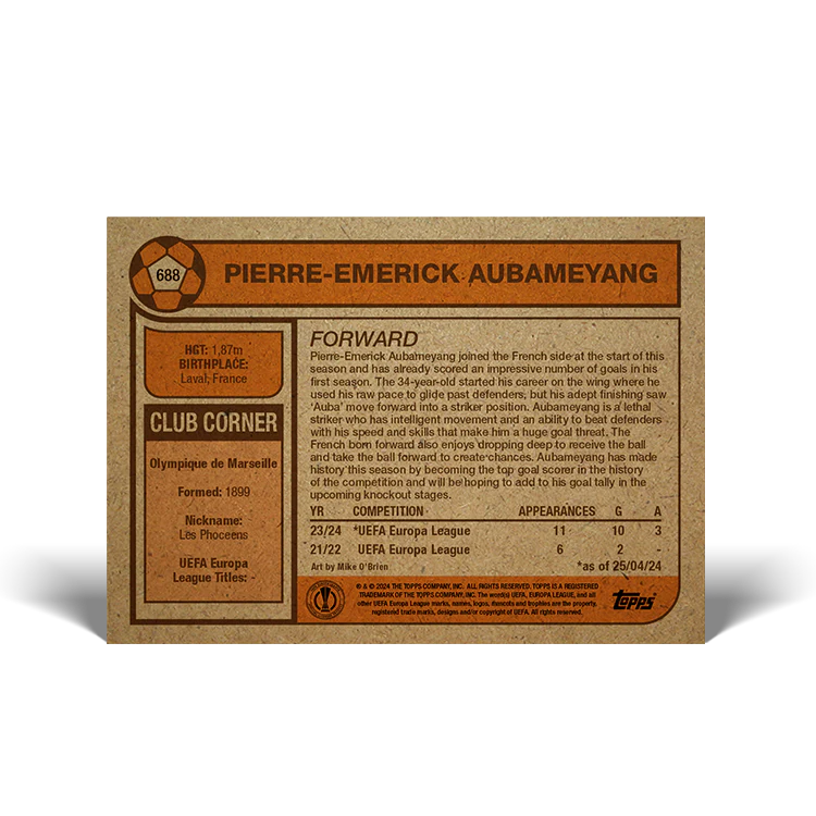 UCC Living Set Card 688 - Pierre-Emerick Aubameyang