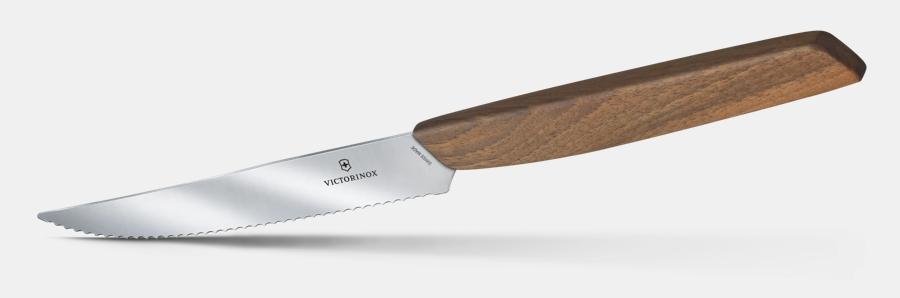 Swiss Modern Steak Knife Set, wavy edge, 12 cm