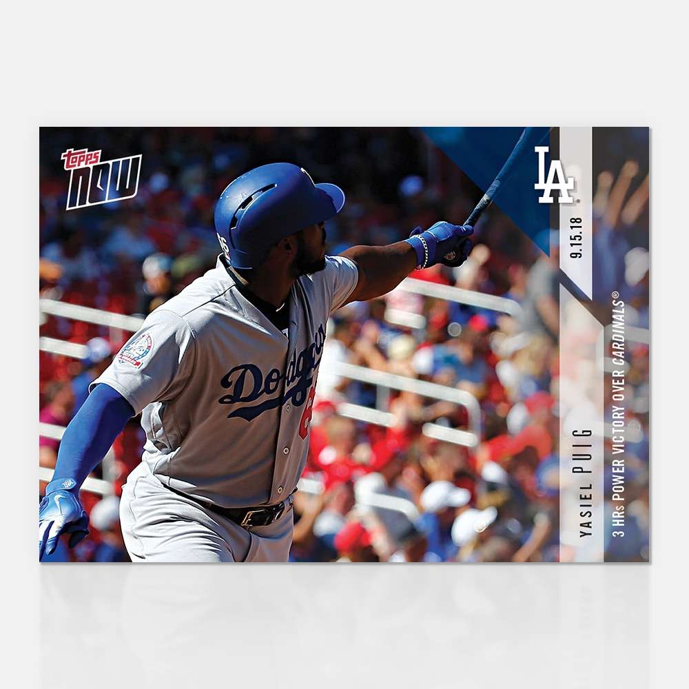 Yasiel Puig - 09/15/2018 TOPPS NOW® Card 732 - Print Run: 354