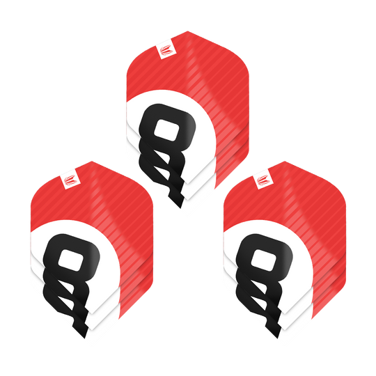 Target Pro Ultra Chicane Red No2 Standard Flights - 3 sets