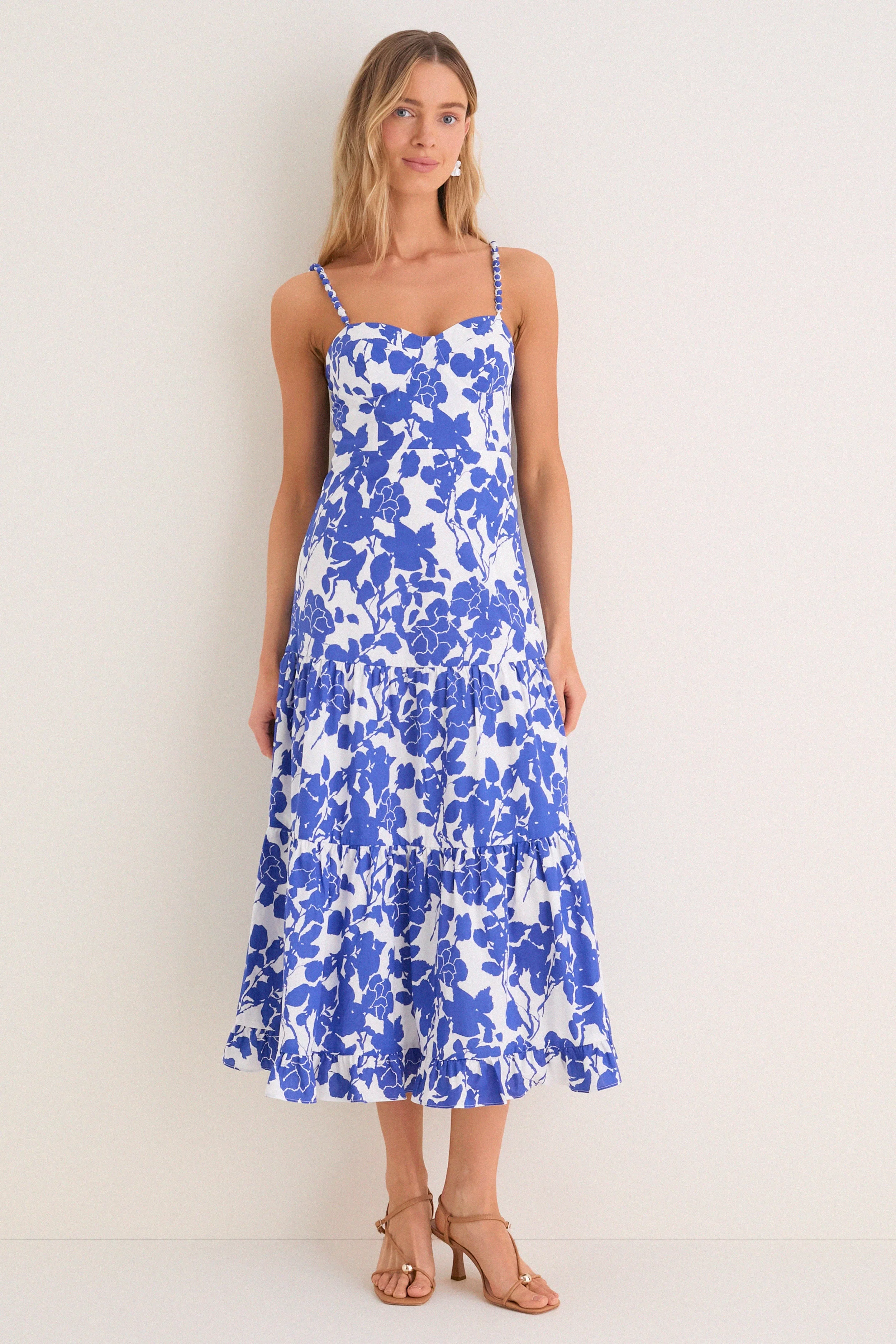 Blue Floral Rachel Maxi Dress