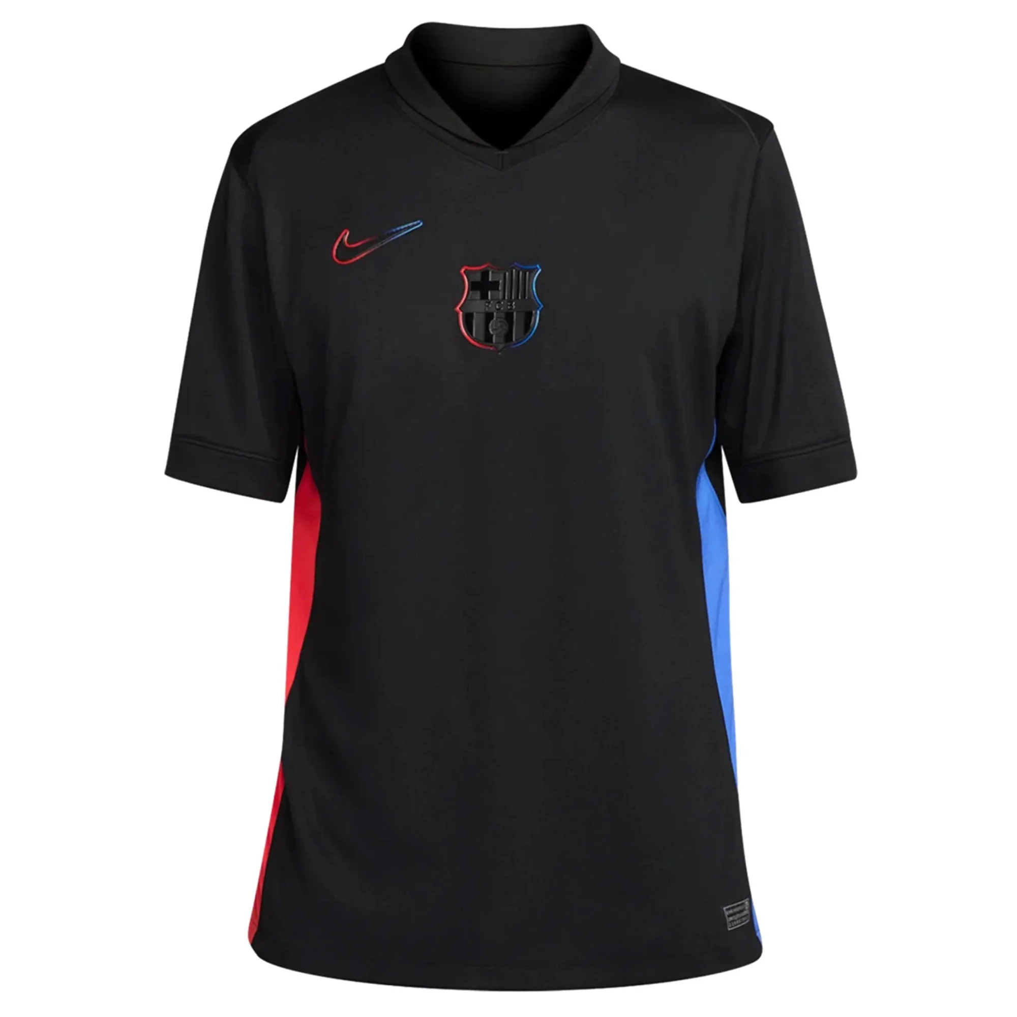 Womens Barcelona Away Jersey 24/25 (Black/University Red/Hyper Royal)