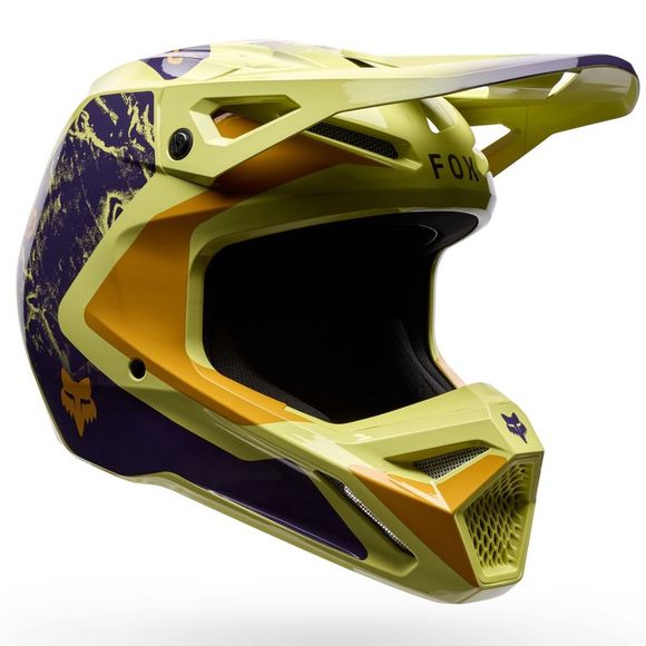 Fox V1 IMAGE PRINT 2026 cross helmet - YellowRef: FX6305