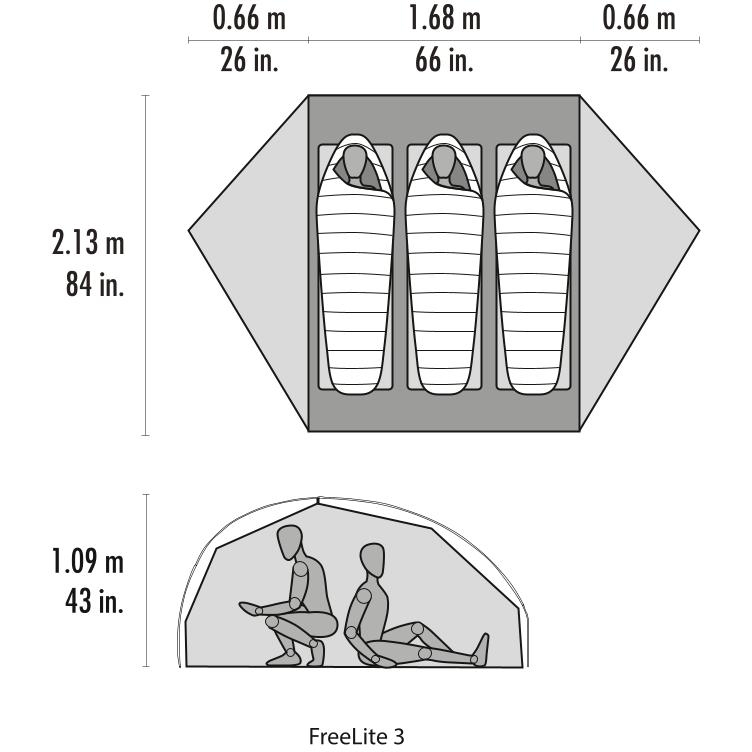 MSR FreeLite 3 Tent - Tan