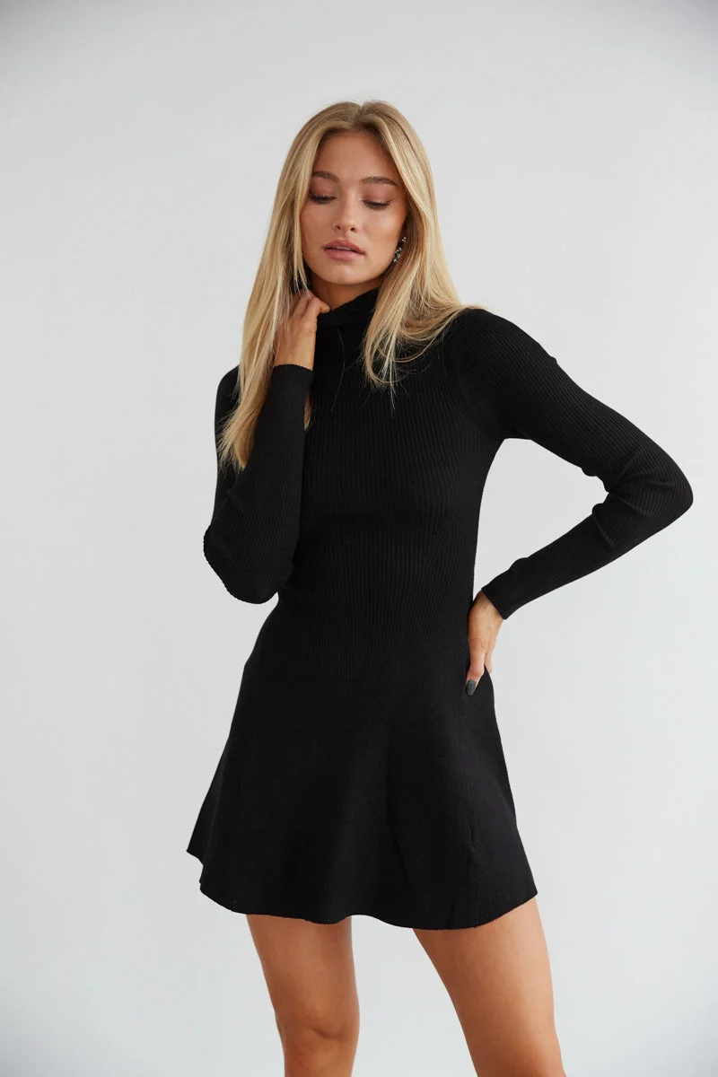 Millie Knit Turtleneck Mini Dress
