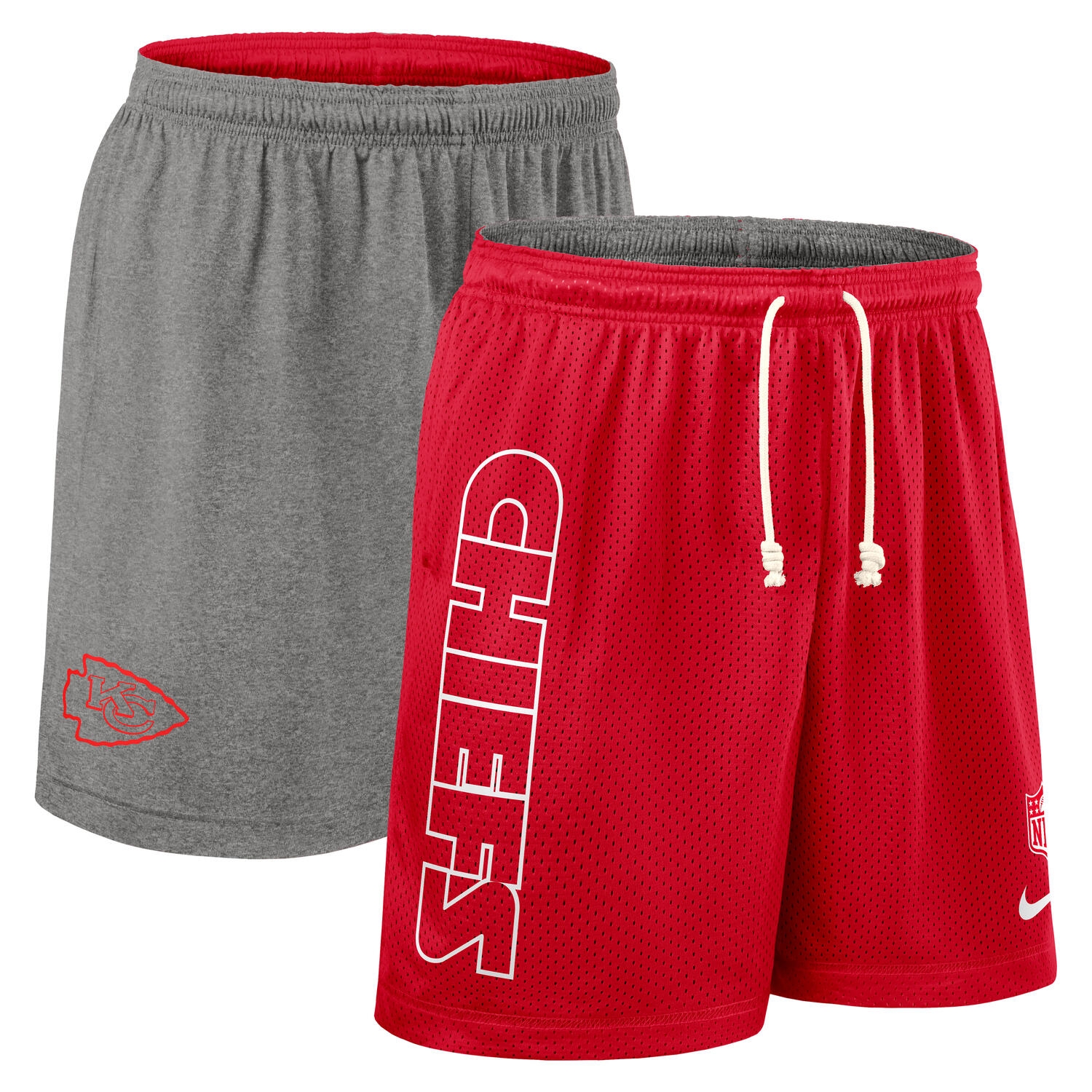 Kansas City Chiefs 2025 NFL Sideline Reversible Mesh Nike Dri-FIT Shorts Red